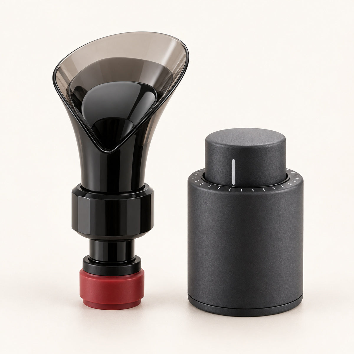 Kit aireador y tapón de vacío para vino, producto principal